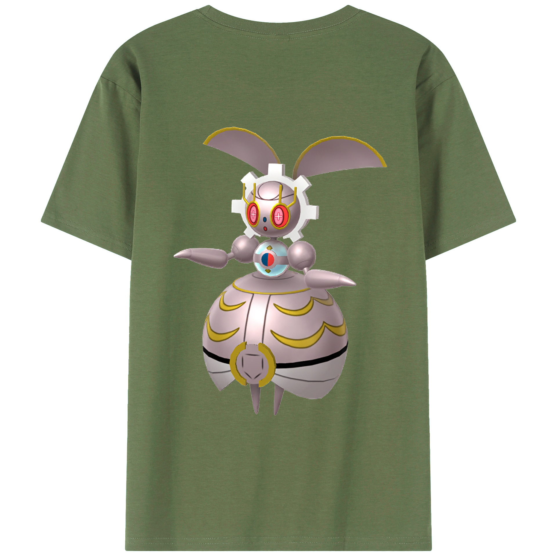 （画像用） ポケットモンスター Pokémon 綿100％ メンズ半袖Tシャツ（バックプリント） 通気性